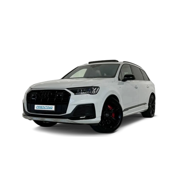 Renting Audi Q7 60 TFSIe S line quattro tiptronic Blanco