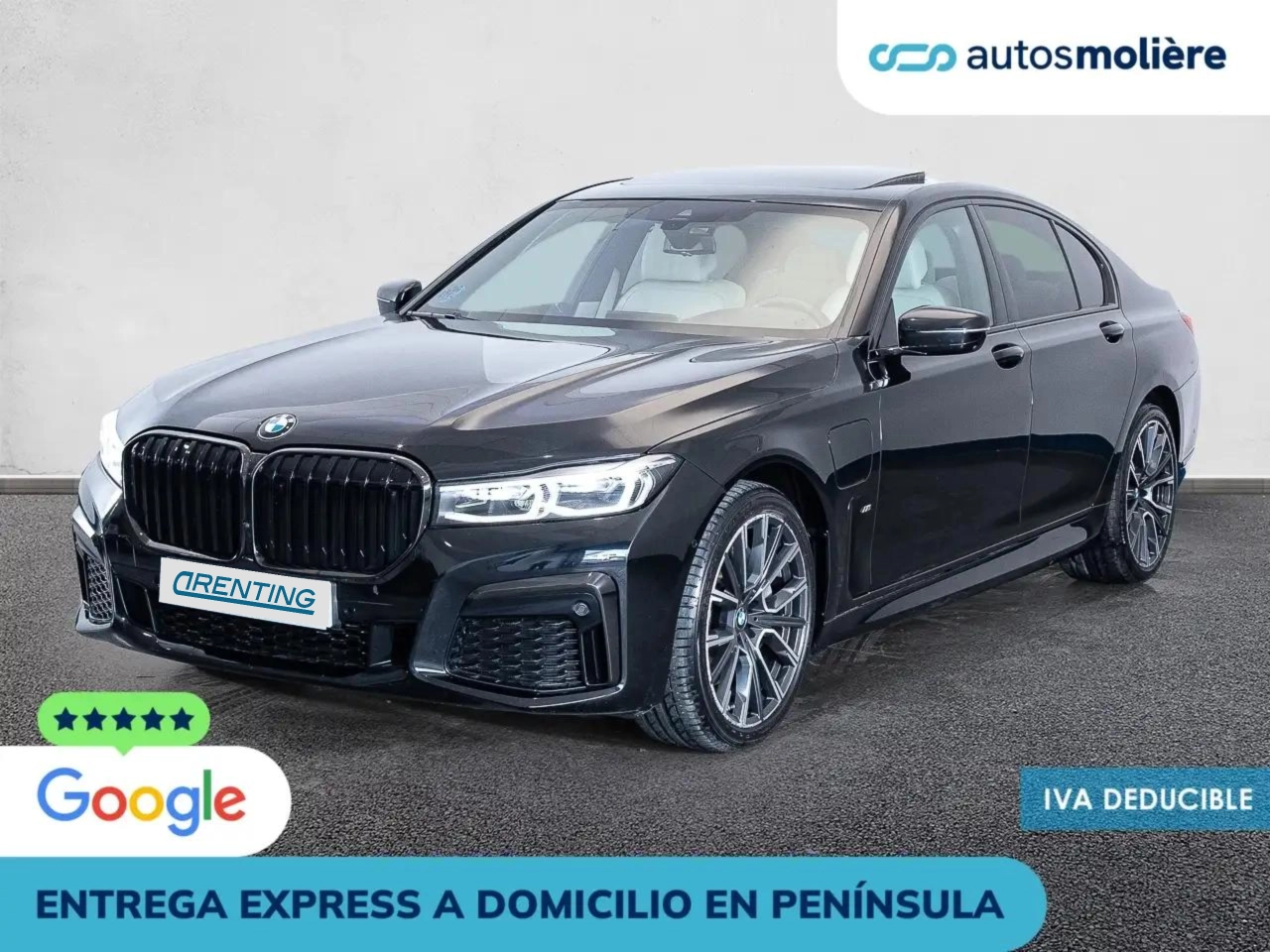 Renting BMW 745 745e Negro