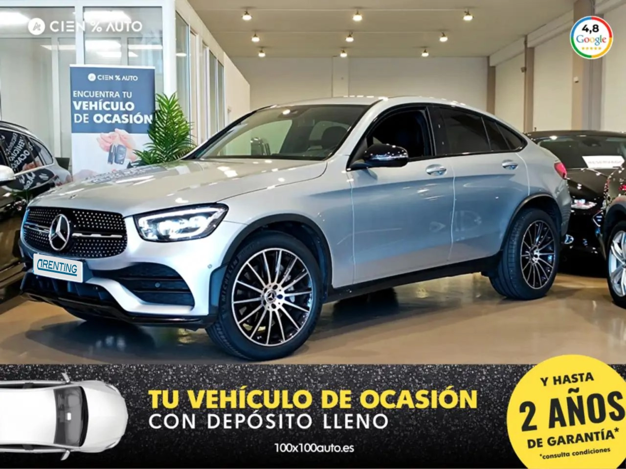 Renting Mercedes-Benz GLC 220 Coupé 220d 4Matic 9G-Tronic Plateado