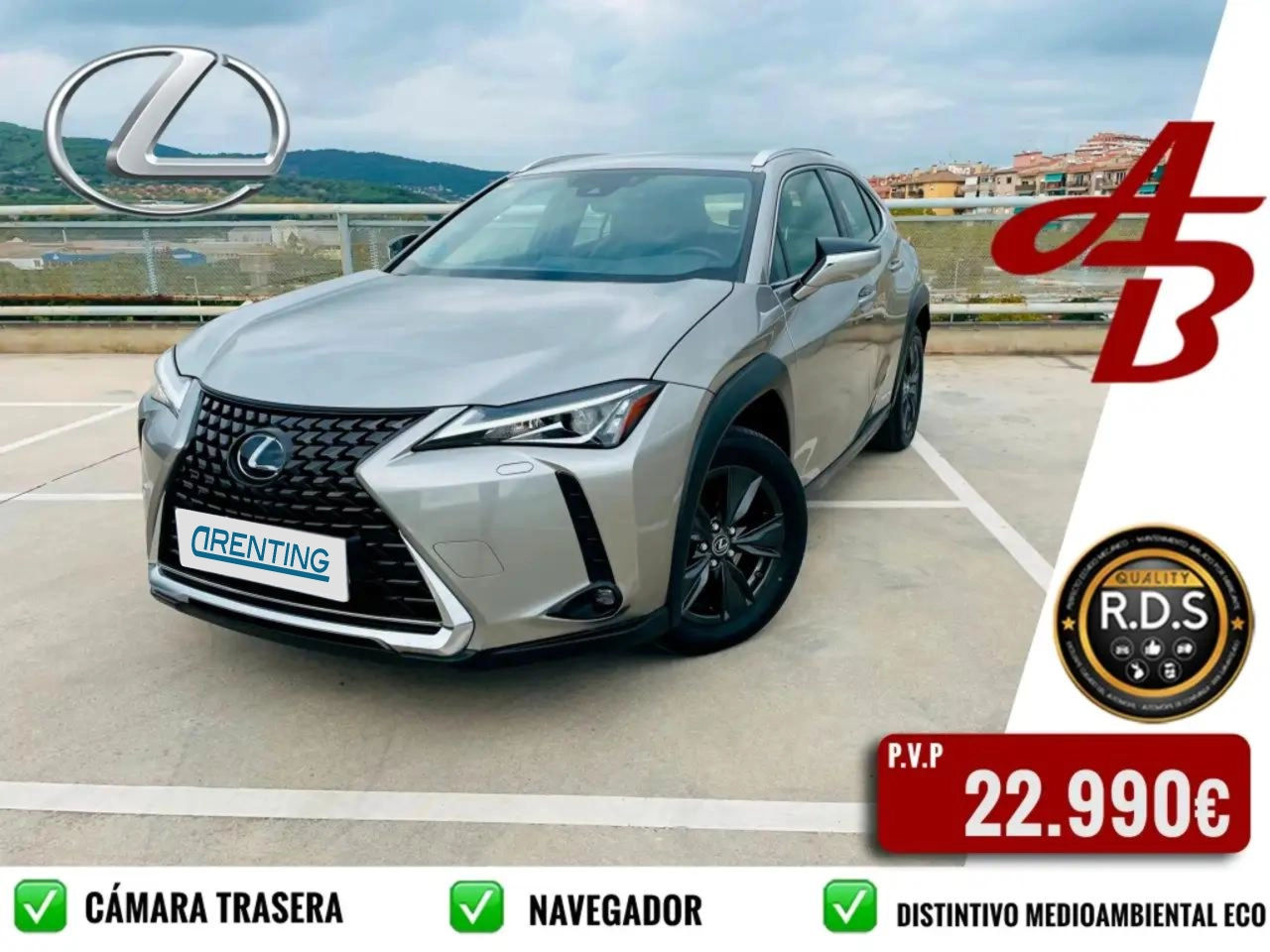 Renting Lexus UX 250h Executive 2WD Gris