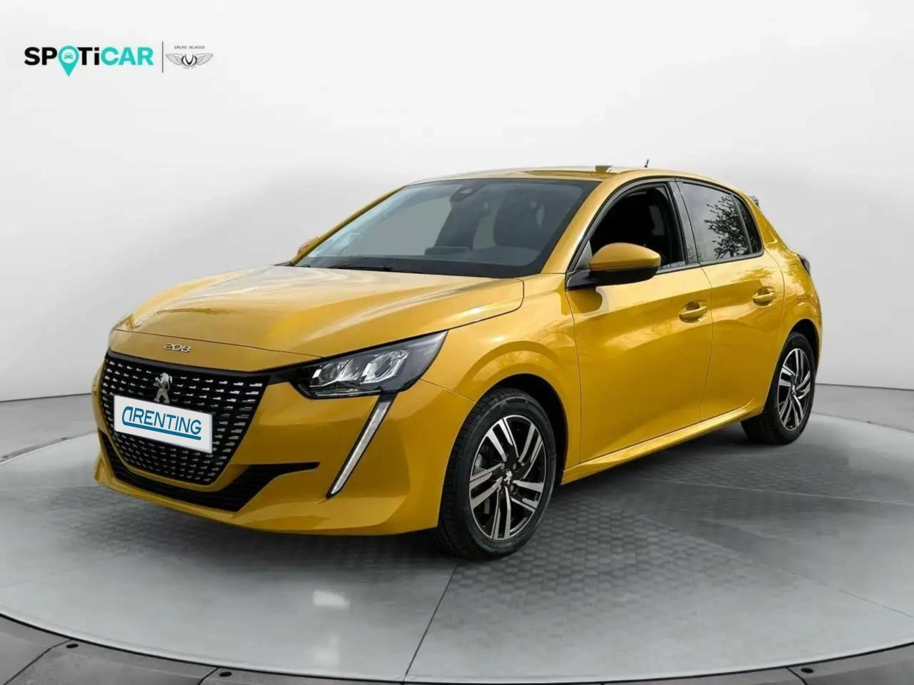 Renting Peugeot 208 PureTech 73kW (100CV) EAT8 Allure Amarillo 1