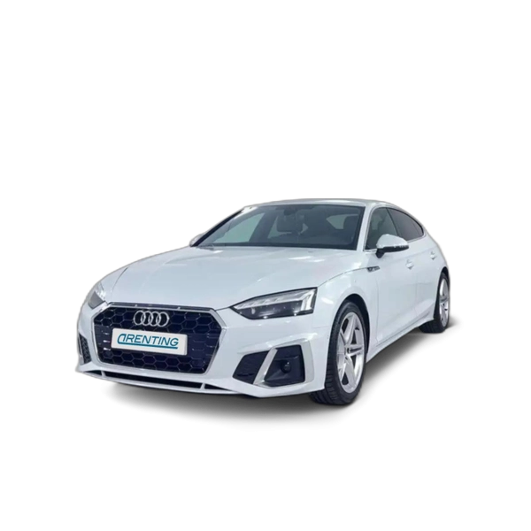 Renting Audi A5 Sportback 35 TDI S line S tronic Blanco