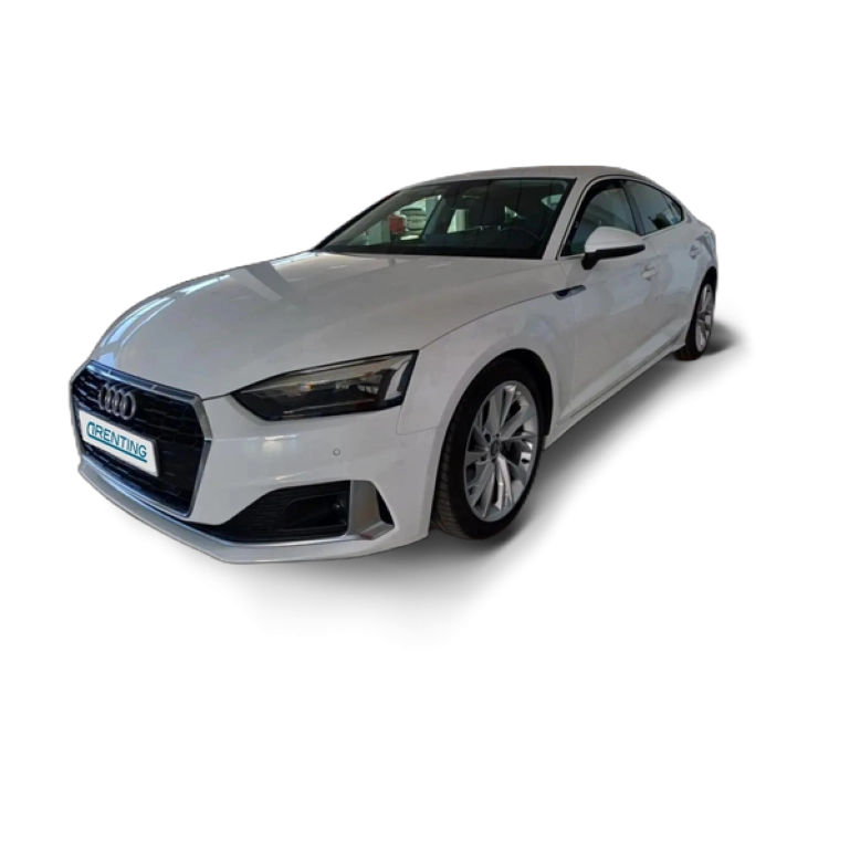 Renting Audi A5 Sportback 40 TDI S line quattro S tronic Blanco