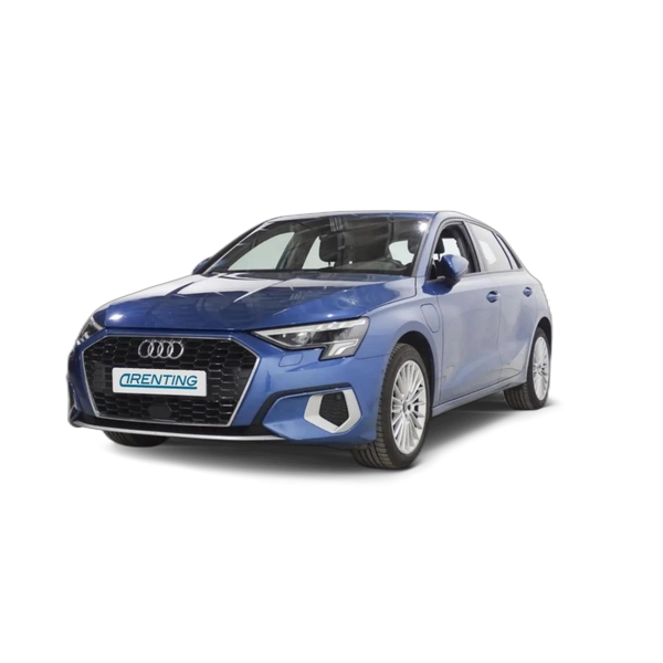 Renting Audi A3 Sportback 40 TFSIe Advanced S tronic Azul