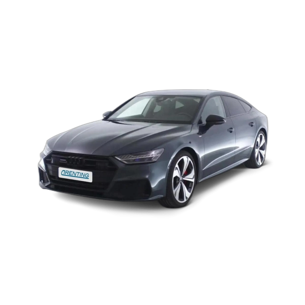 Renting Audi A7 Sportback 55 TFSIe Black line quattro-ultra S tron Gris