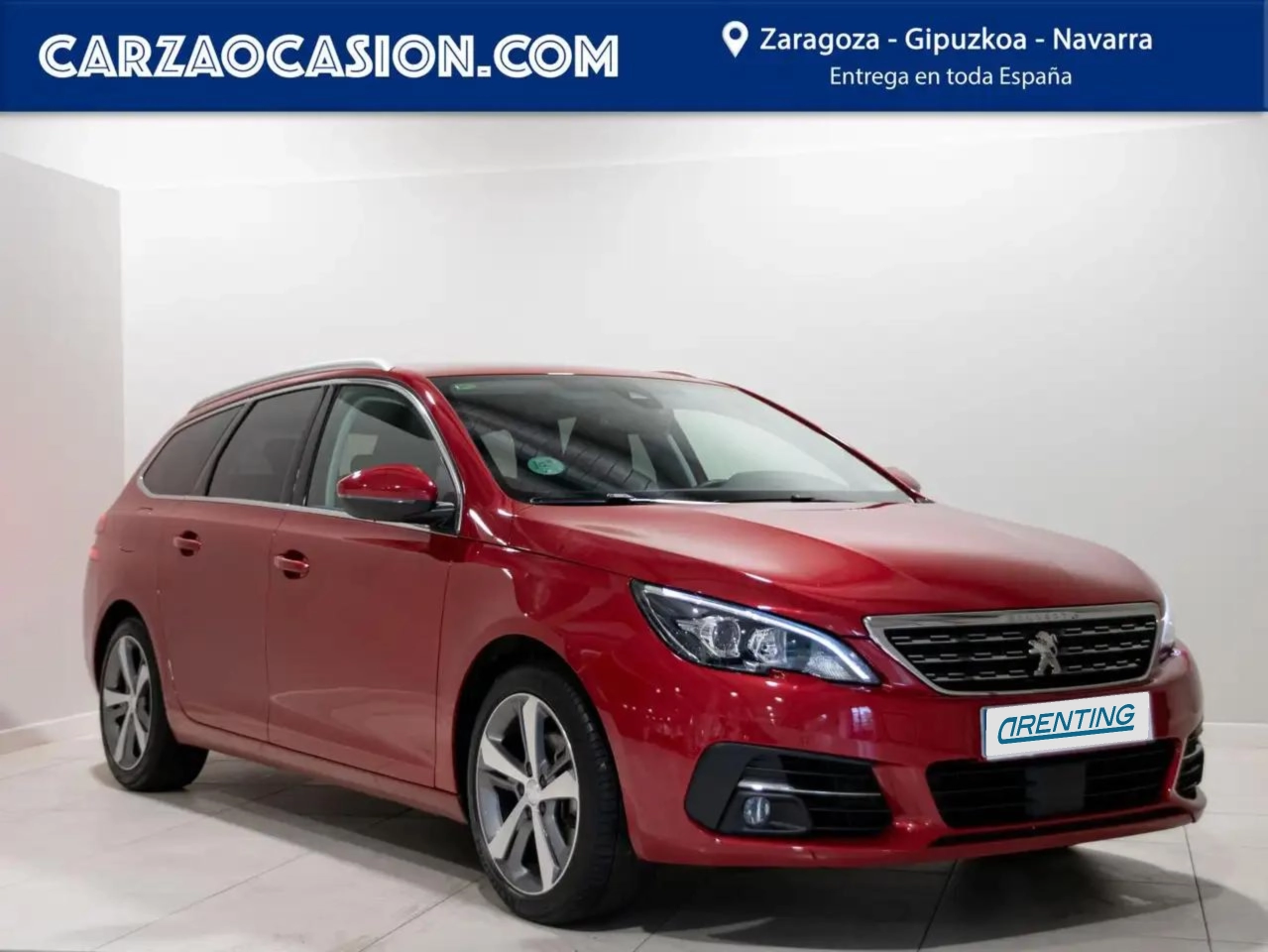 Renting Peugeot 308 SW 1.2 PureTech S&S Allure 130 Rojo