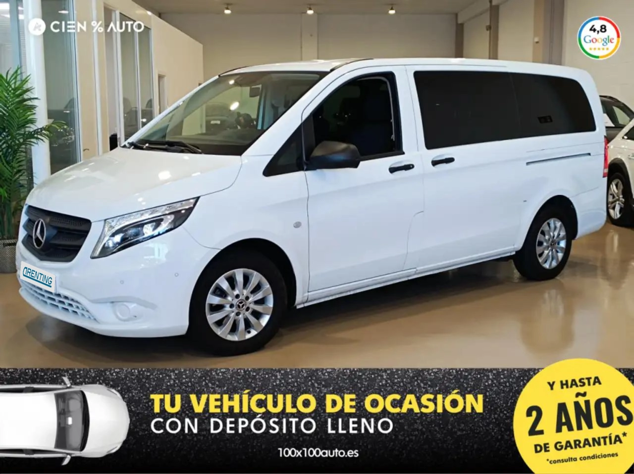 Renting Mercedes-Benz Vito Tourer 114 CDI Select Larga Blanco