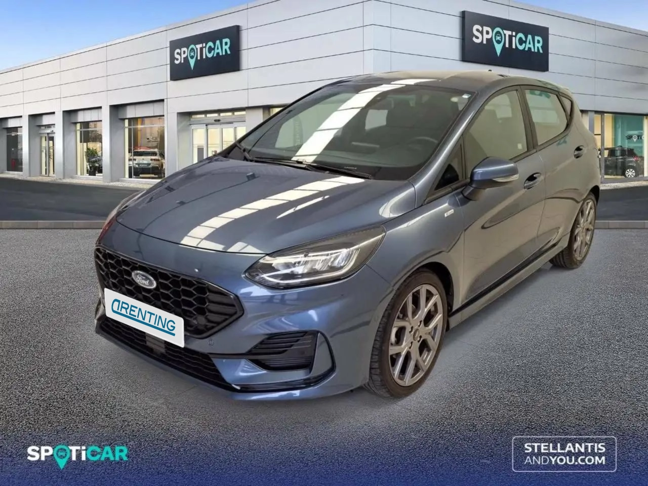 Renting Ford Fiesta 1.0 EcoBoost MHEV ST Line 125 Azul 8