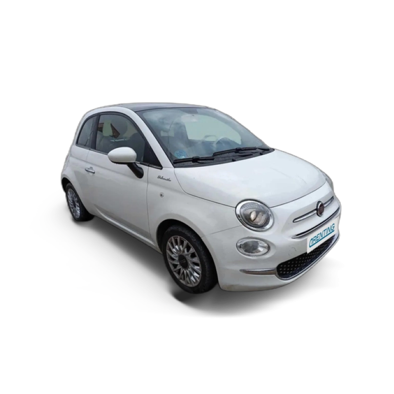 Renting Fiat 500 1.0 Hybrid Dolcevita 52kW Blanco