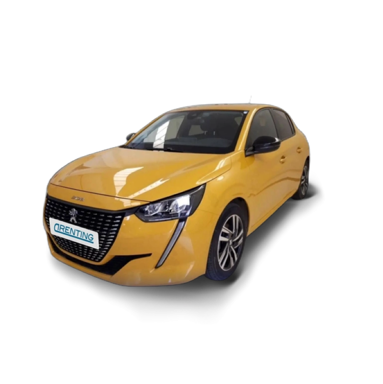 Renting Peugeot 208 1.2 Puretech S&S Allure Pack EAT8 100 Amarillo