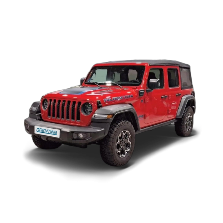 Renting Jeep Wrangler 2.0 280kW (380CV) 8ATX E6D Rubicon Rojo 1