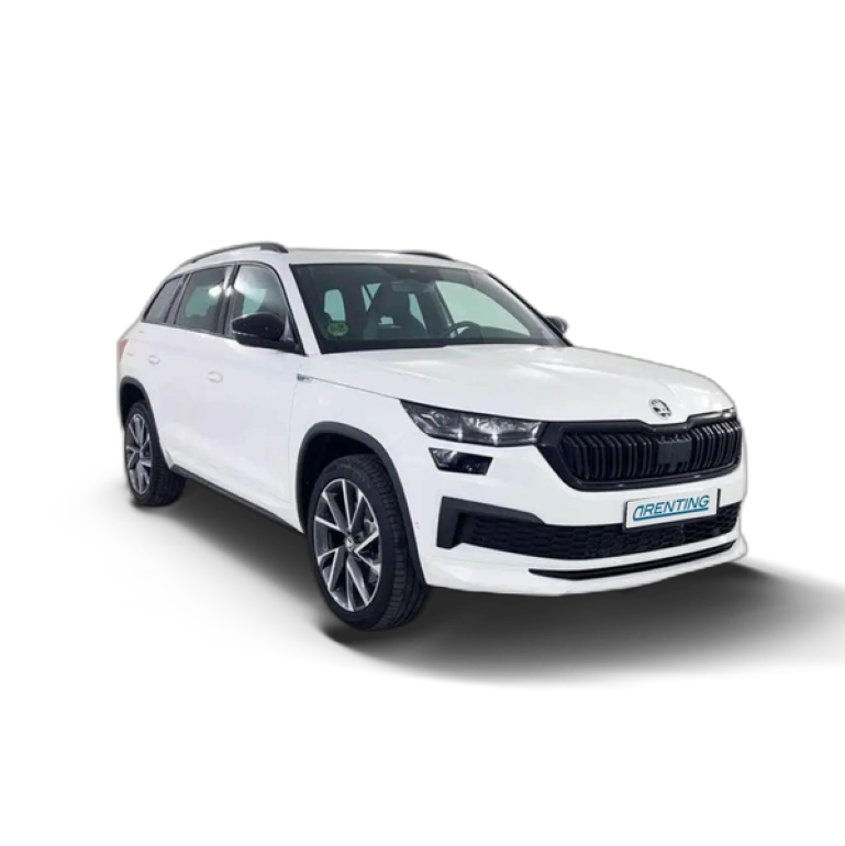 Renting Skoda Kodiaq 2.0TDI AB tech Sportline 4×4 DSG 147kW Blanco 2