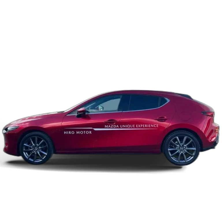 Renting Mazda 3 2024 2.0 e-SKYACTIV-G MHEV 122CV 6MT FWD EXCLUSIVE Rojo