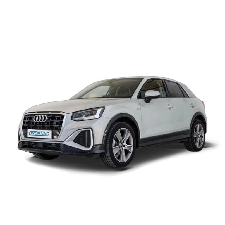 Renting Audi Q2 30 TDI S line 85kW Plateado 1