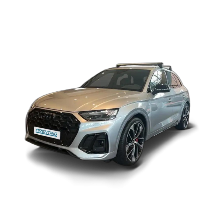 Renting Audi Q5 55 TFSIe Black line quattro-ultra S tronic Plateado