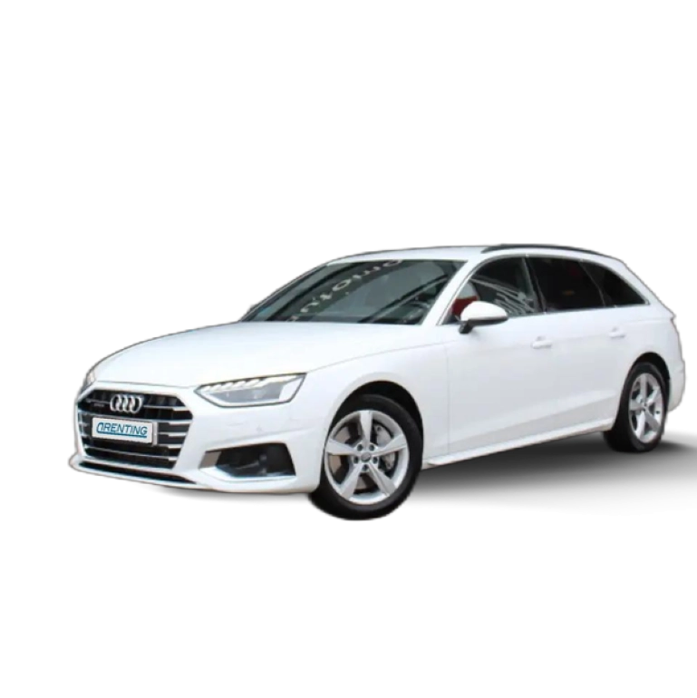 Renting Audi A4 Avant 45 TFSI Advanced quattro-ultra S tronic 195k Blanco