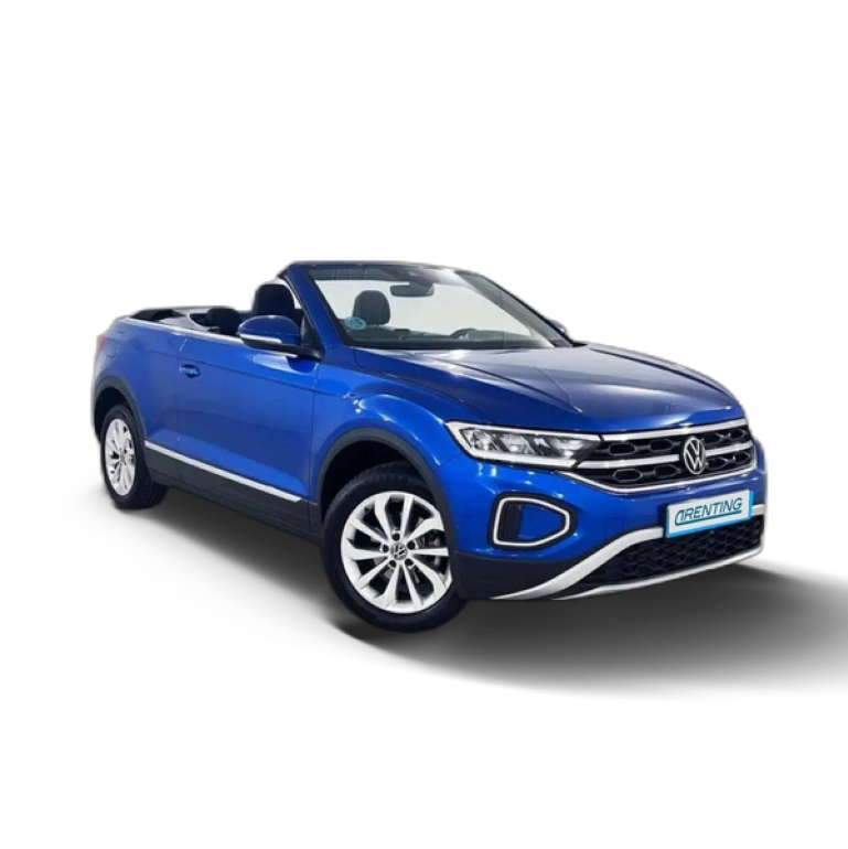 Renting Volkswagen T-Roc Cabrio 1.5 TSI Style Azul 1