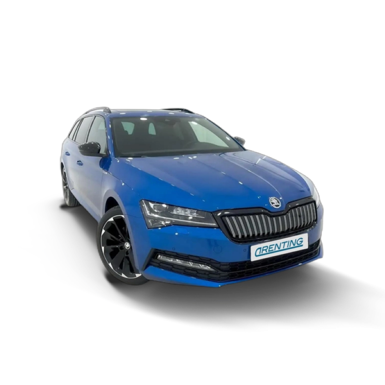 Renting Skoda Superb Combi 1.4 TSI iV P-HEV SportLine DSG Azul