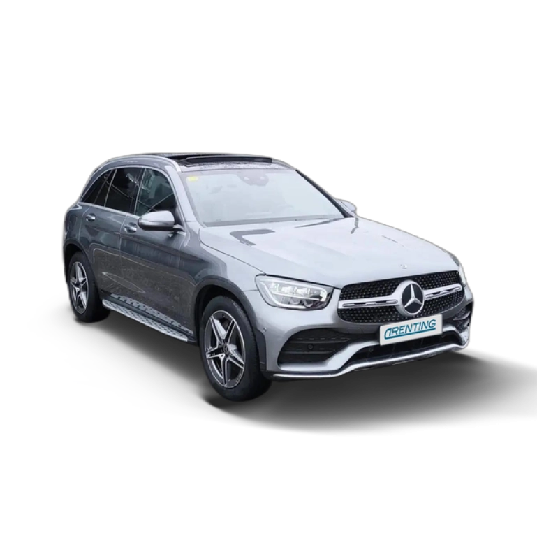 Renting Mercedes-Benz GLC 200 D 4 MATIC AMG LINE + TECHO PANORAMICO+PAQ VENTAJA Gris