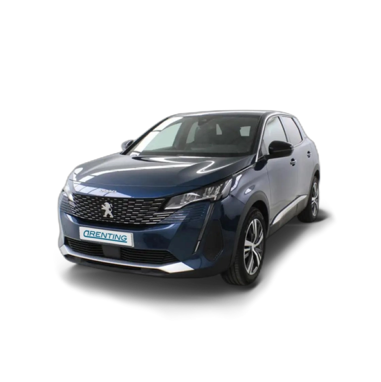 Renting Peugeot 3008 Hybrid 1.2 100KW Allure Pack eDCS6 Azul