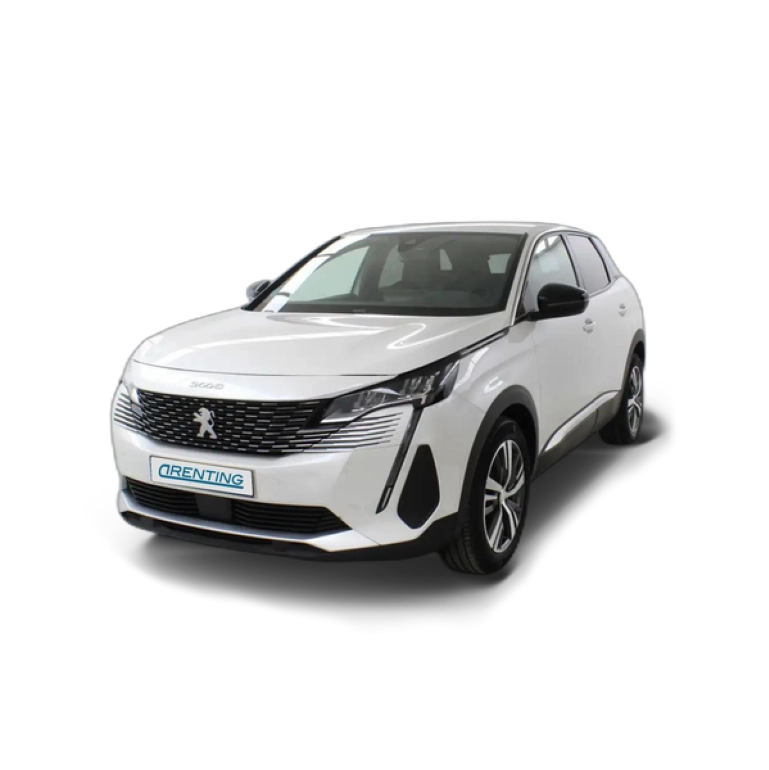 Renting Peugeot 3008 Hybrid 1.2 100KW Allure Pack eDCS6 Blanco