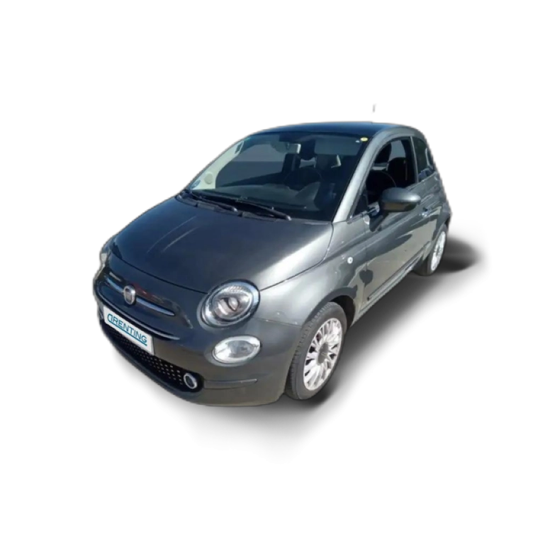 Renting Fiat 500 Lounge 1.2 8v 51KW (69 CV) GLP Gris