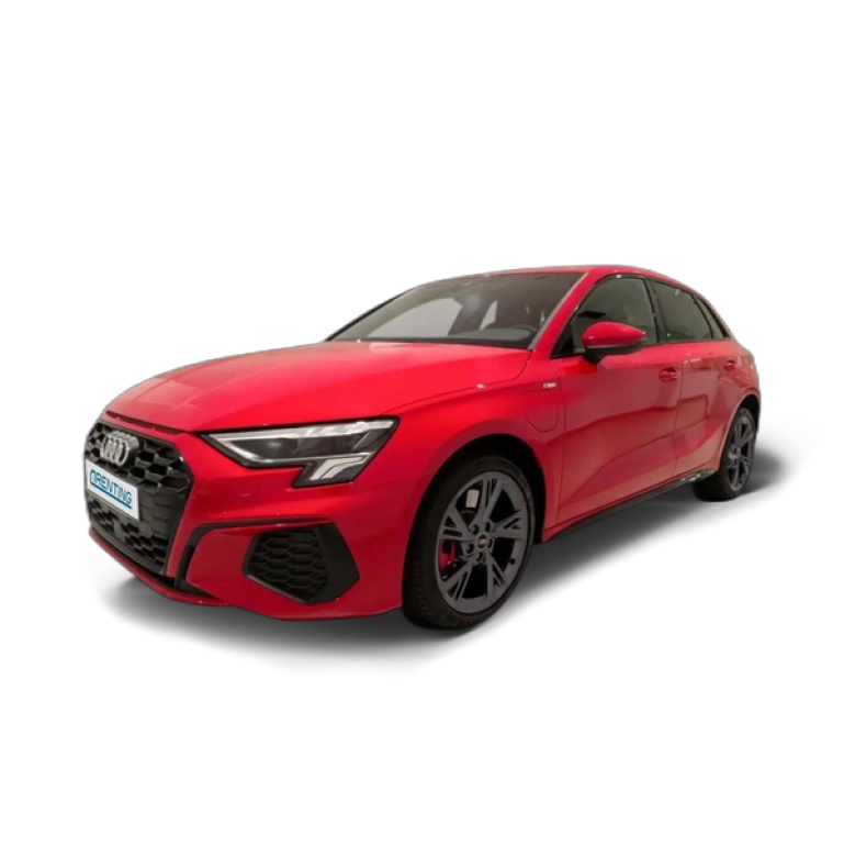 Renting Audi A3 SB 45 TFSIe Competition Black line edition S troni Rojo