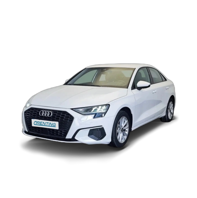 Renting Audi A3 Sedán 30 TFSI S tronic Blanco