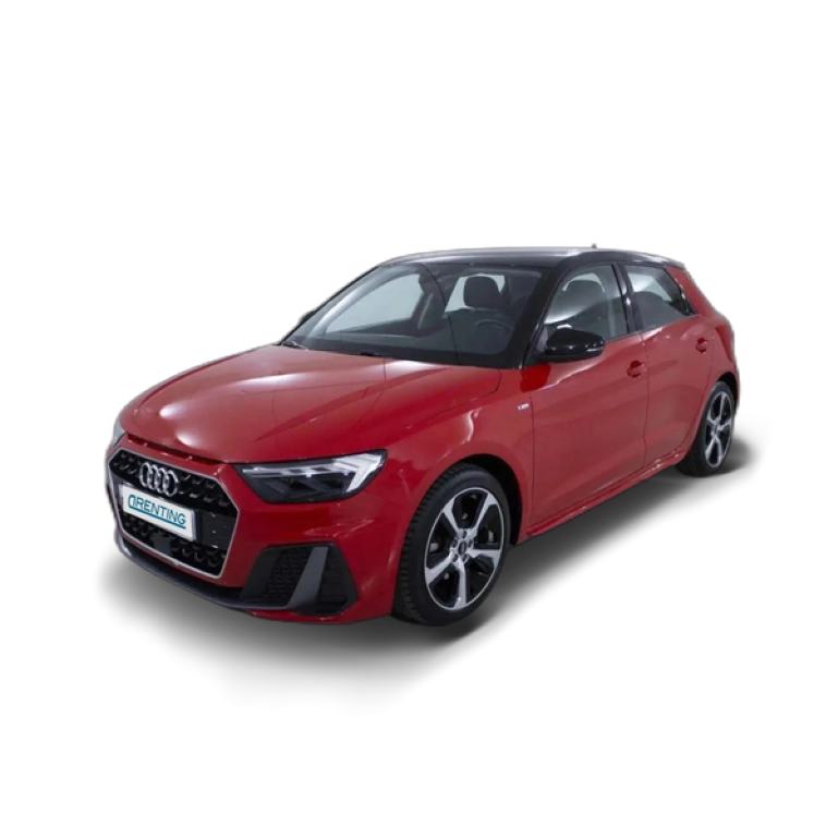 Renting Audi A1 Sportback 30 TFSI Adrenalin Black edition Rojo