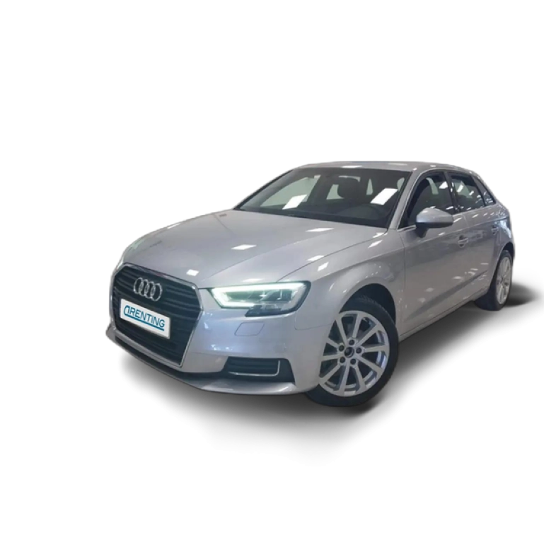 Renting Audi A3 Sportback 30 TFSI Design S tronic 85kW Plateado