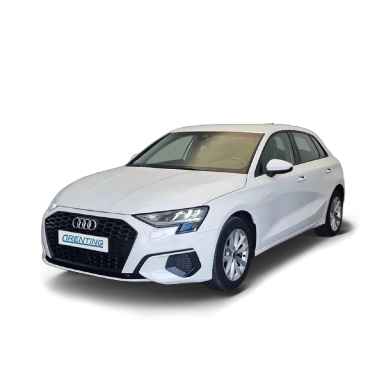 Renting Audi A3 Sportback 30 TFSI S tronic Blanco