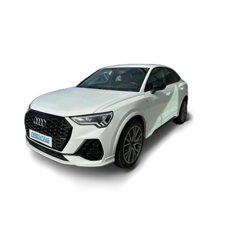 Renting Audi Q3 Sportback 35 TDI Black line S tronic Blanco 1 1