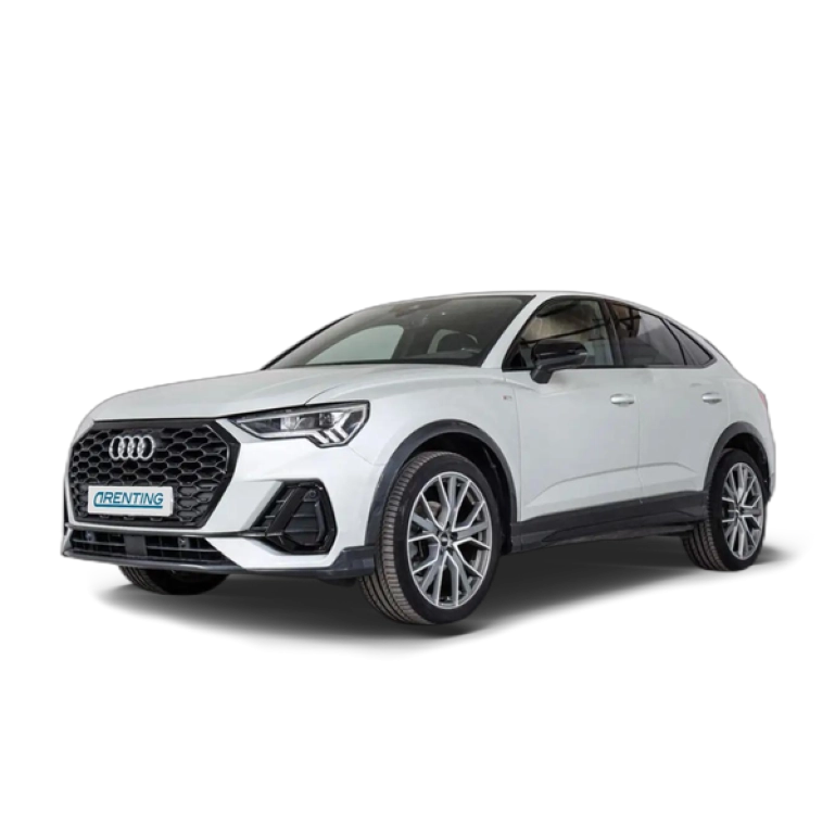 Renting Audi Q3 Sportback 35 TDI Black line S tronic Plateado 1