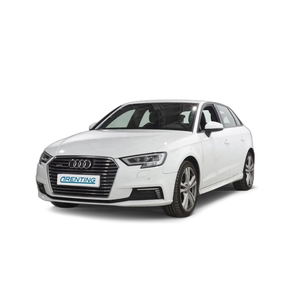 Renting Audi A3 Sportback 40 e-tron S line S tronic Blanco