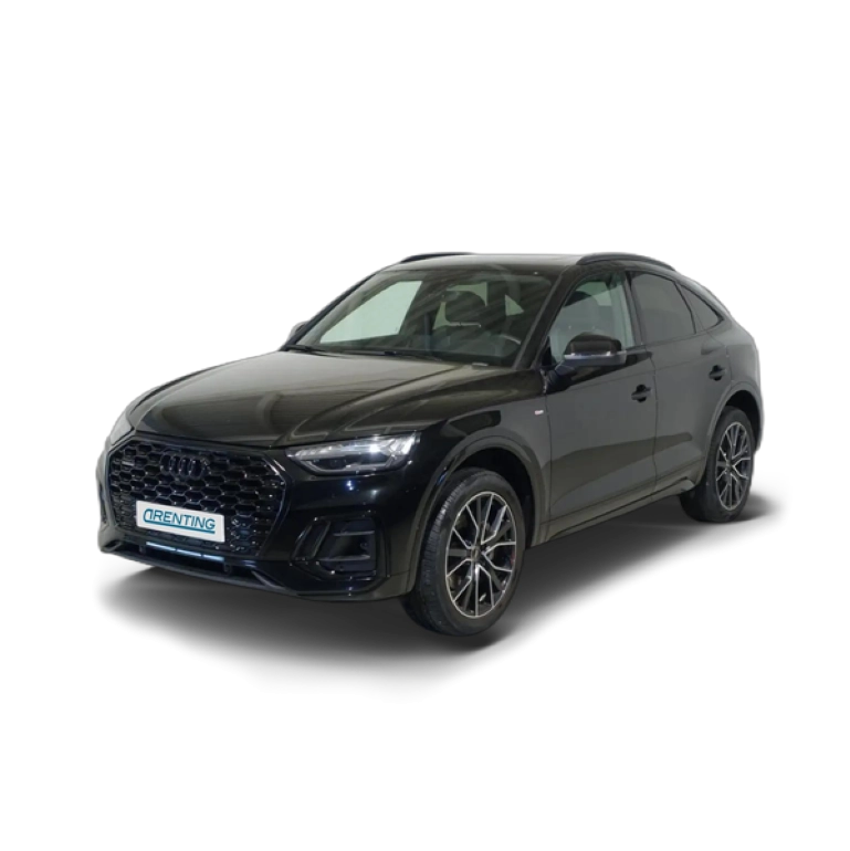 Renting Audi Q5 Sportback 40 TDI quattro-ultra Black line S tronic Negro