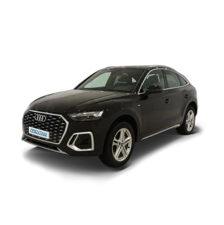 Renting Audi 50 Sportback TFSIe S line quattro-ultra S tronic Negro