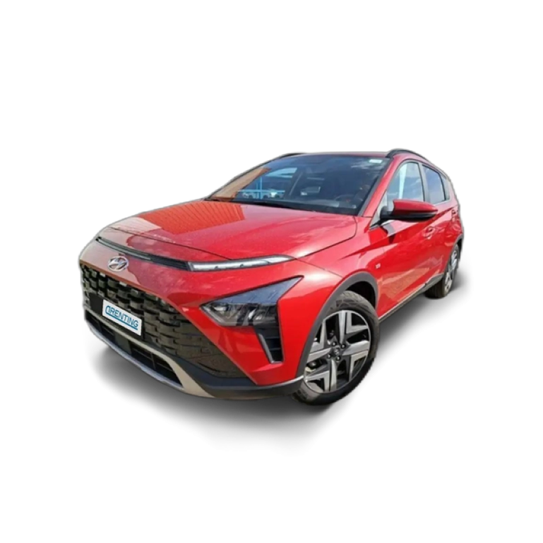 Renting Hyundai BAYON 1.0 T-GDI 48V 100 CV CREATIVE 7-DCT Rojo