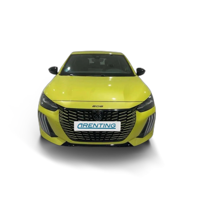 Renting Peugeot 208 1.2 Hybrid GT e-DCS6 100 Amarillo