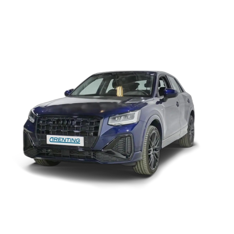 Renting Audi Q2 30 TDI Black line S tronic 85kW Azul