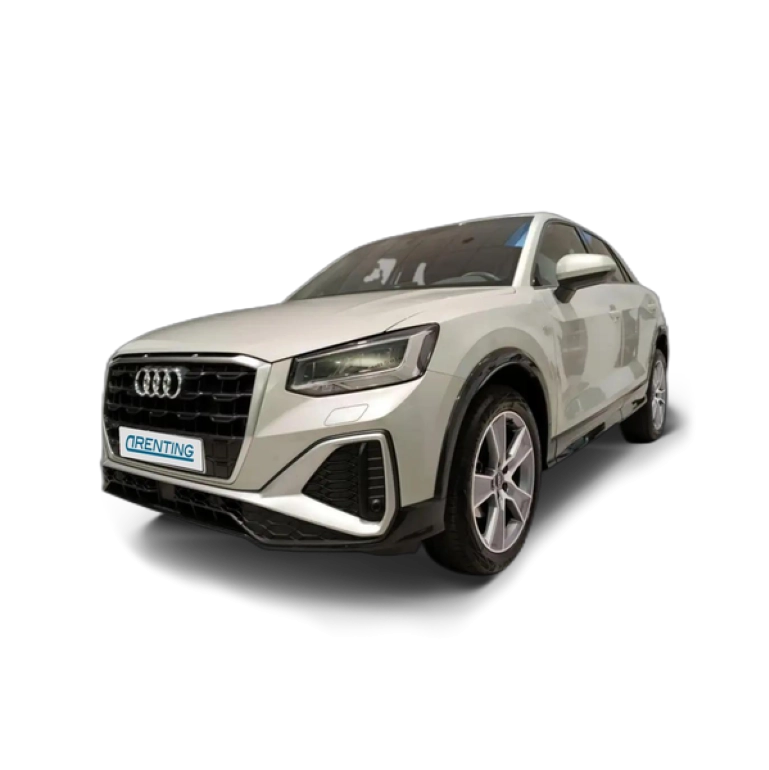 Renting Audi Q2 30 TDI S line 85kW Plateado 1