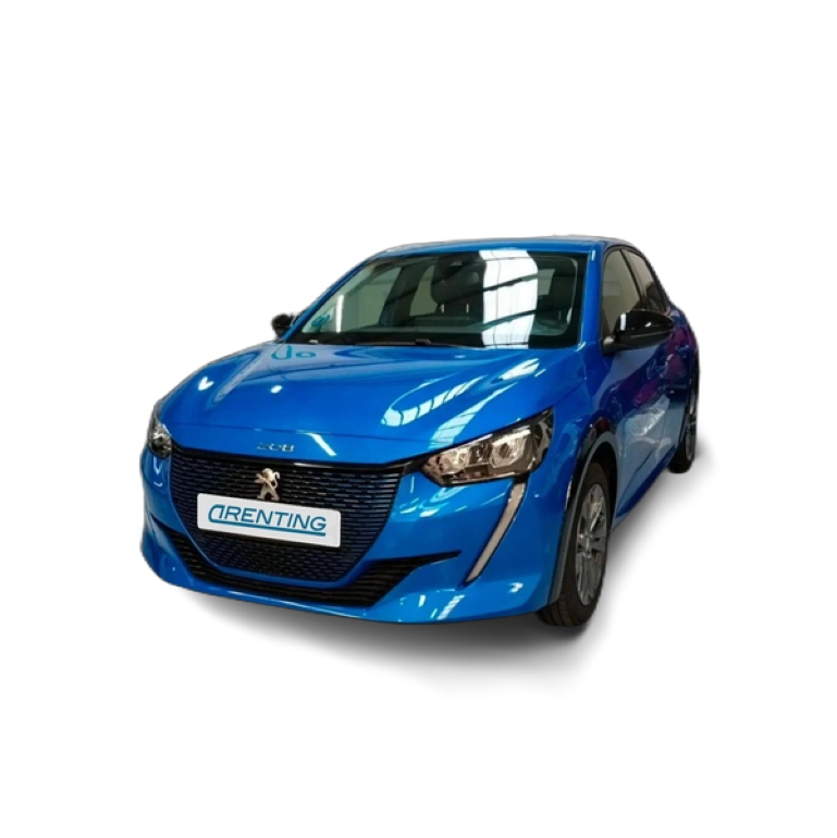 Renting Peugeot 208 Allure Pack Eléctrico 100kW Azul