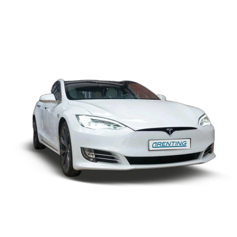 Renting Tesla Model S Ludicrous Performance 4WD Blanco