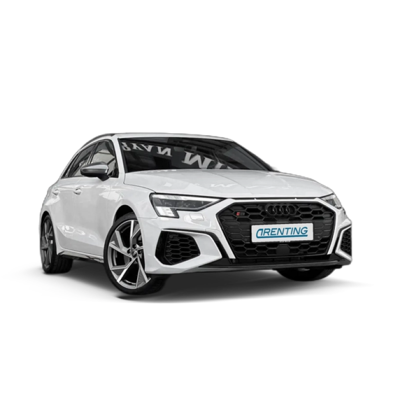 Renting Audi A3 S3 Sportback quattro S tronic Blanco