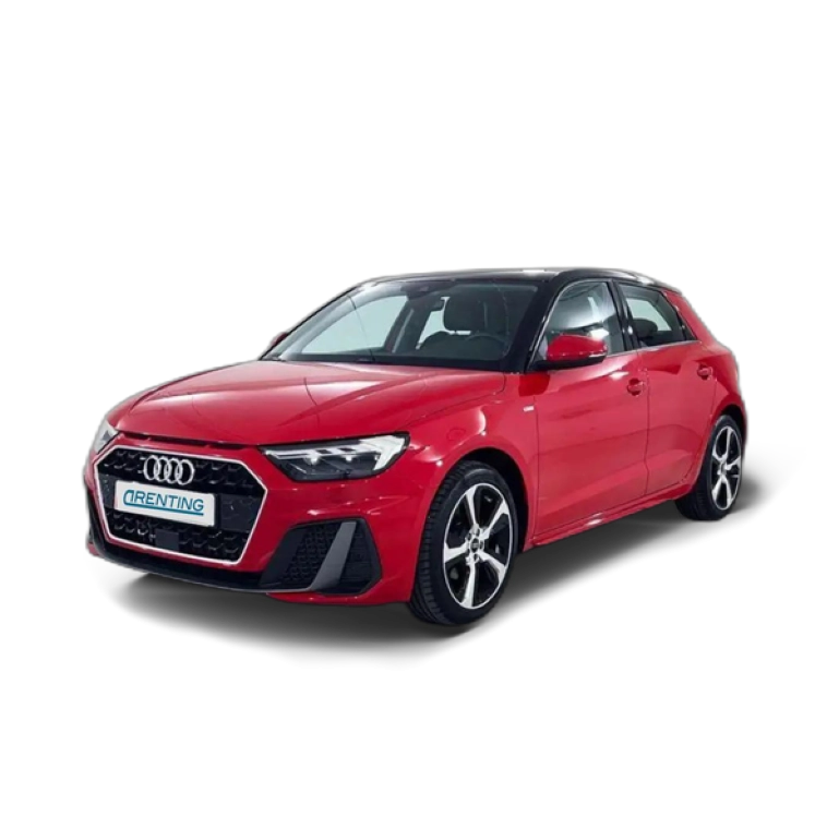 Renting Audi A1 Sportback 30 TFSI Adrenalin Black edition Rojo