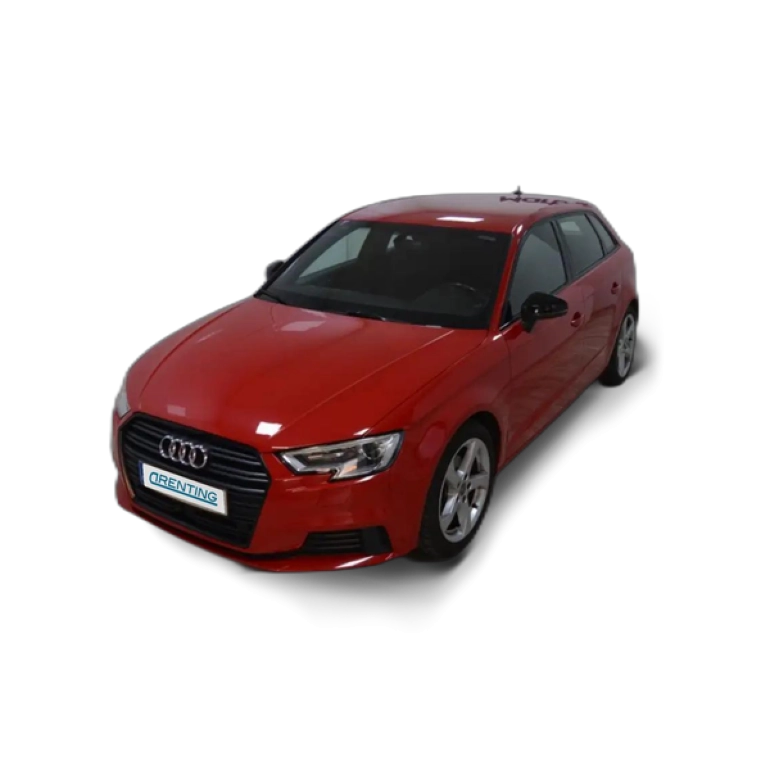 Renting Audi A3 Sportback 35 TFSI Advanced S tronic Rojo