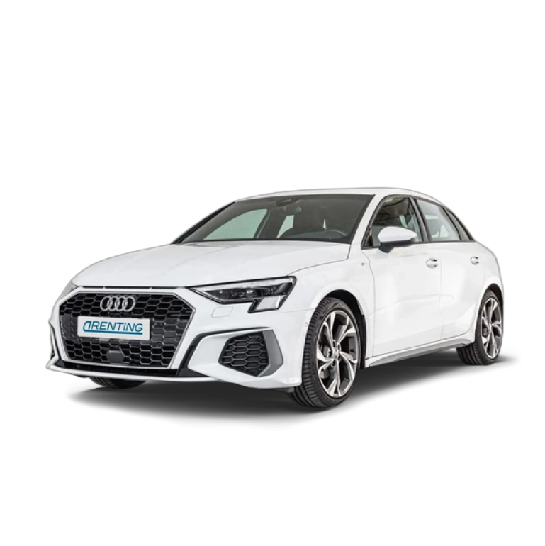 Renting Audi A3 Sportback 35 TFSI Genuine S tronic Blanco 1