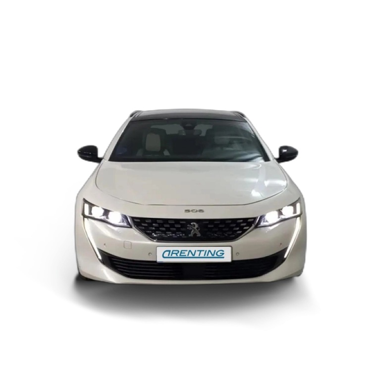 Renting Peugeot 508 SW Hybrid 225 GT Pack Blanco