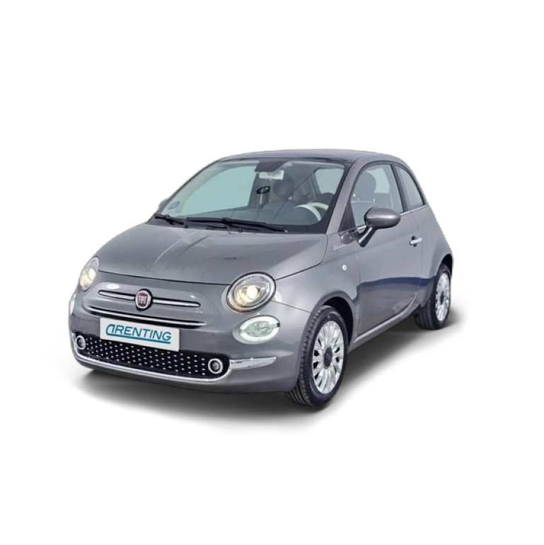 Renting Fiat 500 1.0 Hybrid Dolcevita 52kW Plateado