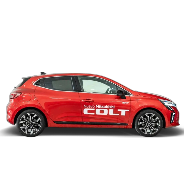 Renting Mitsubishi Colt HEV 160 Kaiteki Rojo