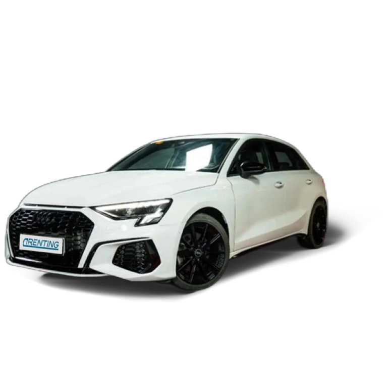 Renting Audi A3 Sportback 30TDI Genuine Blanco